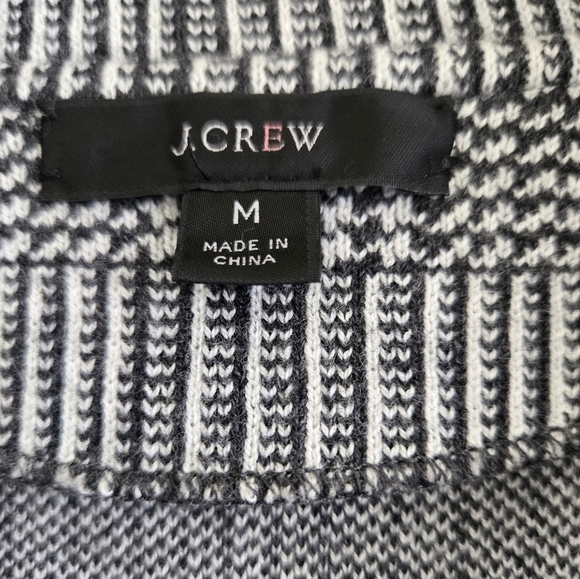 J. Crew Sophie Open Front Sweater Blazer Glen Plaid Wool Blend Size Medium - Picture 10 of 16